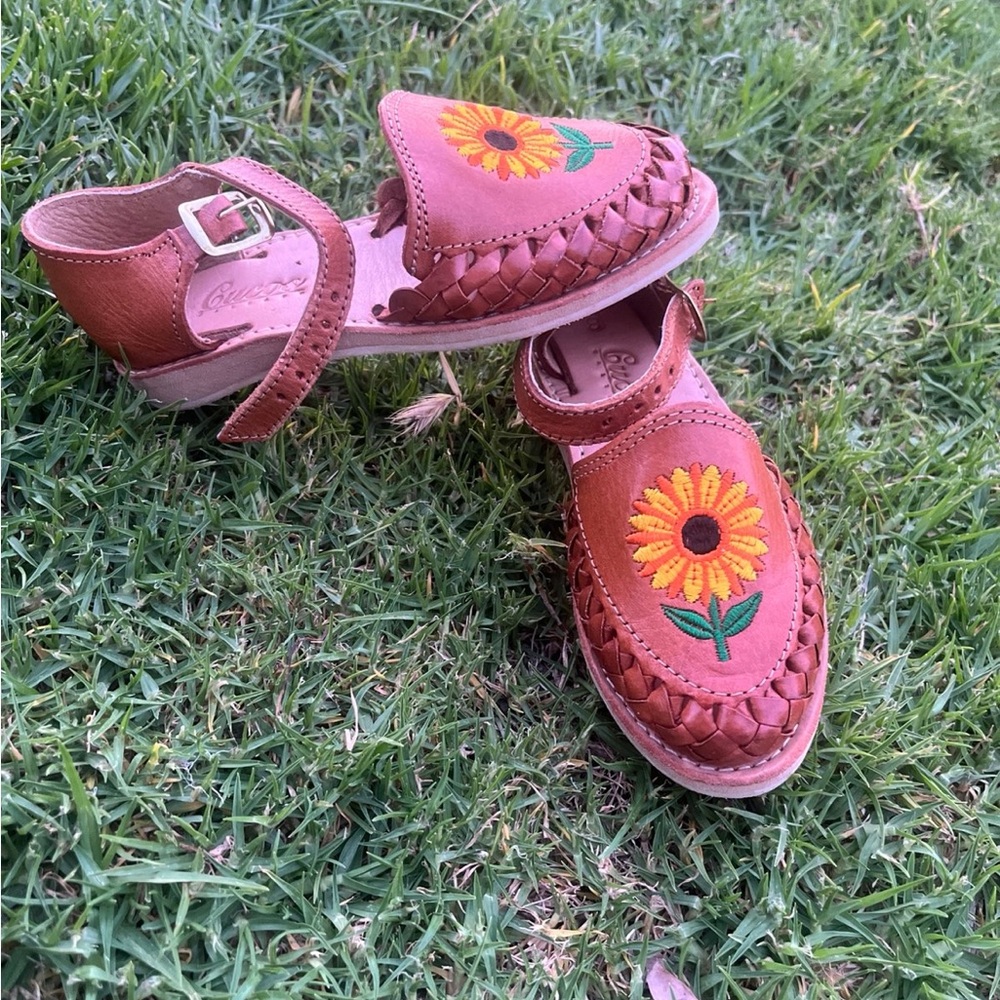 Brown Sunflower Kids Sandals